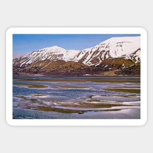 Rugged Mountain Landscape on Spitsbergen Svalbard Sticker